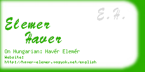 elemer haver business card